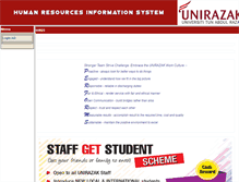 Tablet Screenshot of hris.unirazak.edu.my